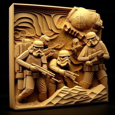 3D model Star Wars Assault Team game (STL)